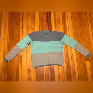 Women’s Colorblock Knit Sweater - Gray & Mint